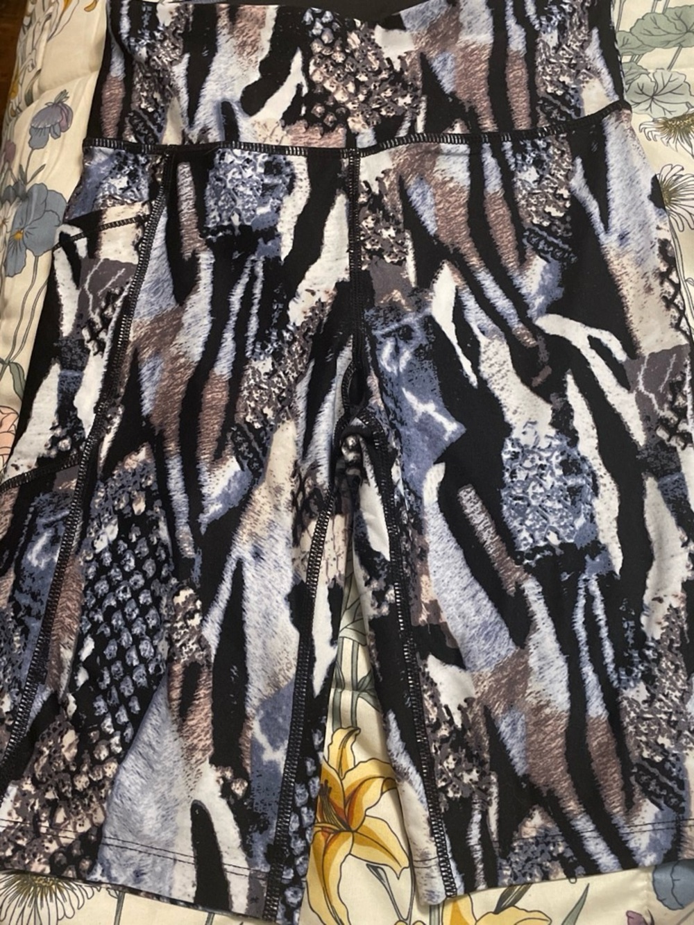 Calvin Klein Black, Gray & Brown Abstract Athletic Shorts